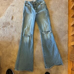 Good American Light Blue Flare Jeans